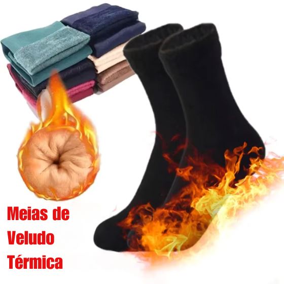 Kit 3 Pares de Meia de Inverno Térmicas - Numeração 35-40
